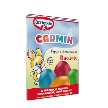 Dr. Oetker Četru krāsu želejveidīgas olu krāsas „Carmin” 20 g