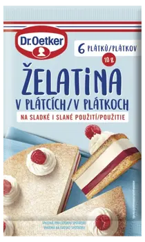 Dr. Oetker Želatīns plāksnītēs 10g (6 gab.)