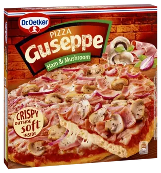 Dr. Oetker Pica Guseppe ar šķiņķi un sēnēm, ātri sasaldēta.