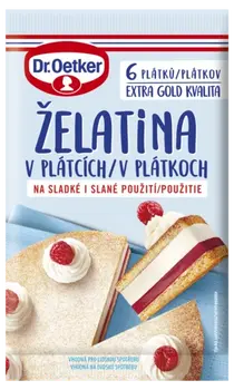 Dr. Oetker Želatīns plāksnītēs 10g (6 gab.)