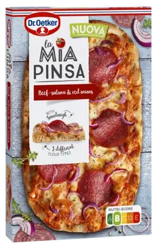 Dr. Oetker La Mia Pinsa pica ar liellopa salami, ātri sasaldēta 305 g