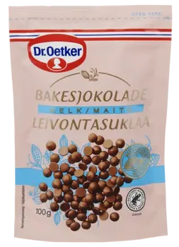 Dr. Oetker Piena šokolādes gabaliņi cepšanai 100g