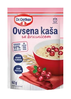Dr. Oetker Auzu pārslu biezputra ar dzērvenēm