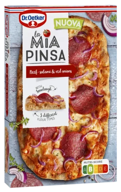 Dr. Oetker La Mia Pinsa pica ar liellopa salami, ātri sasaldēta 305 g