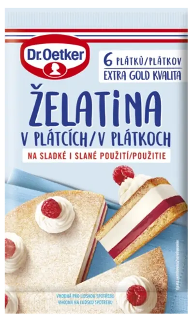 Dr. Oetker Želatīns plāksnītēs 10g (6 gab.)