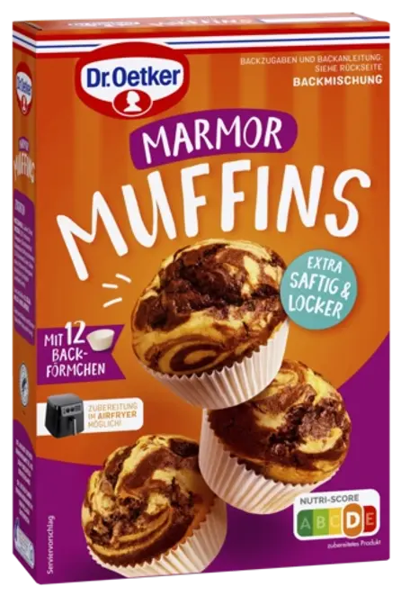 Dr. Oetker Miltu maisījums marmora kēksiņu ar šokolādes skaidiņām pagatavošanai