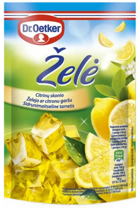 Dr. Oetker Želeja ar Citronu garšu (72 g)