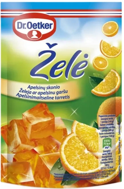 Dr. Oetker Želeja ar Apelsīnu garšu (72 g)