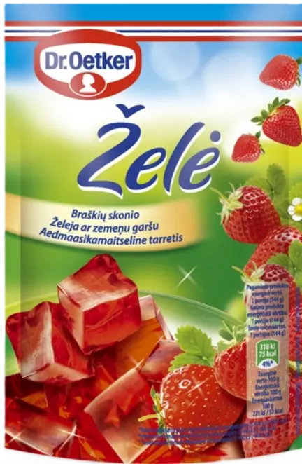 Dr. Oetker Želeja ar Zemeņu garšu (72 g)