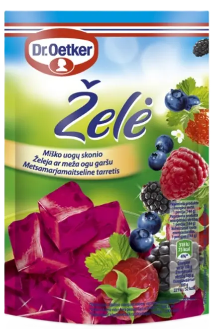 Dr. Oetker Želeja ar Meža ogu garšu (72 g)