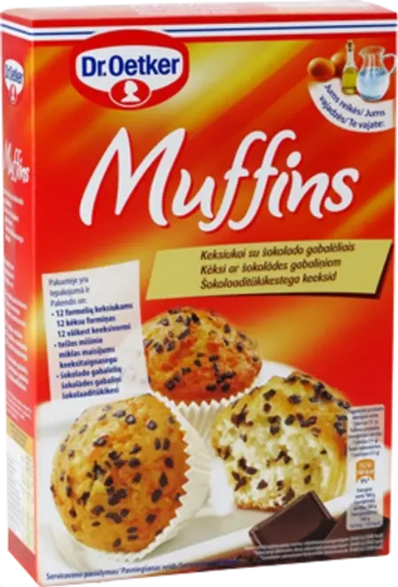 Dr. Oetker Kēksiņi ar šokolādes gabaliņiem