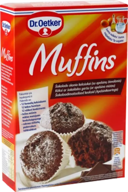 Dr. Oetker Šokolādes kēksiņi (ar apelsīnu miziņu)