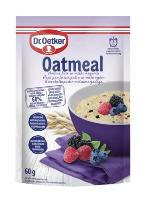 Dr. Oetker Auzu pārslu biezputra ar meža ogām