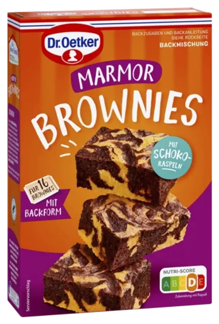 Dr. Oetker Miltu maisījums marmora kūkai ar šokolādes skaidiņām pagatavošanai