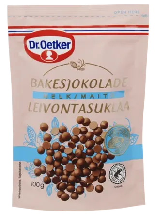 Piena šokolādes gabaliņi cepšanai
