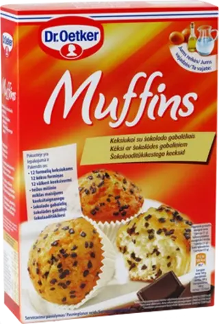 Dr. Oetker šokolādes skaidiņu kēksiņu maisījuma