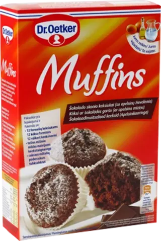 Dr. Oetker kēksiņi ar šokolādes garšu un apelsīnu miziņu