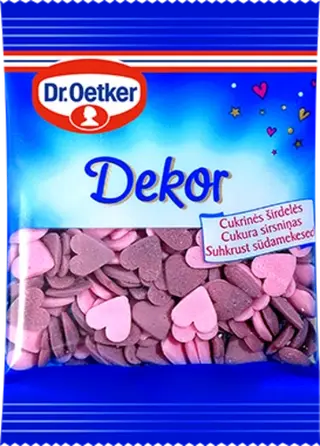 Dr. Oetker sirds formas cukura rotājumi