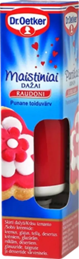 Dr.Oetker sarkanās pārtikas krāsvielas