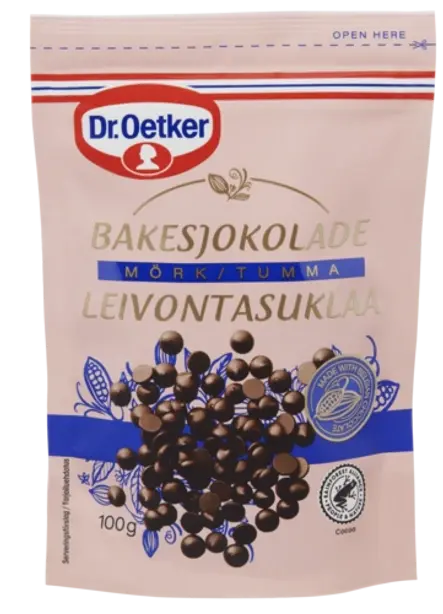 Tumšās šokolādes gabaliņi cepšanai