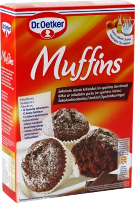 Dr. Oetker kēksiņi ar šokolādes garšu un apelsīnu miziņu