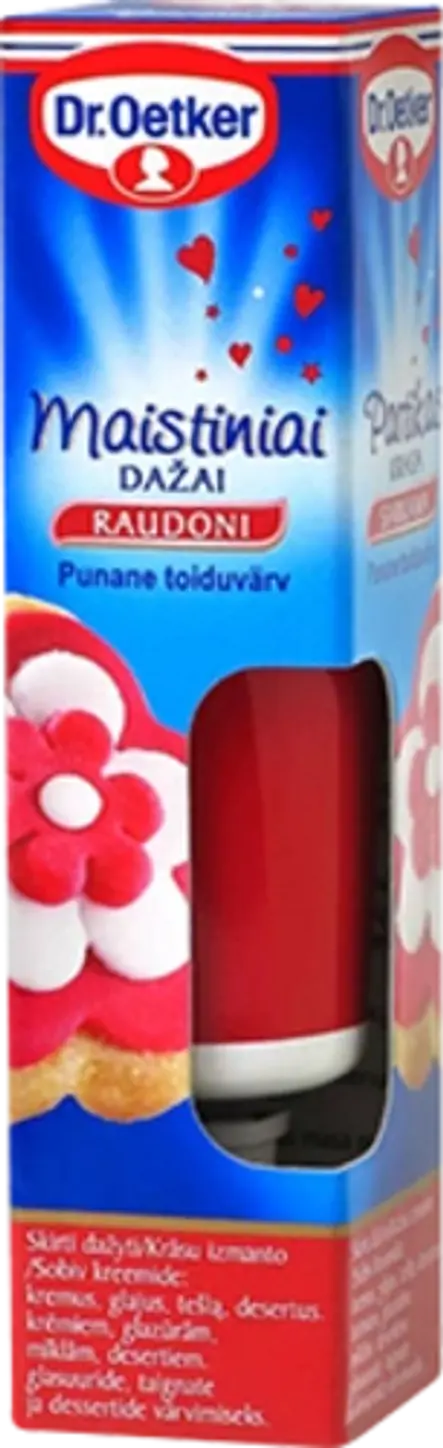 Dr.Oetker sarkanās pārtikas krāsvielas