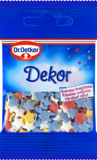 Dr. Oetker Cukura dekori, Krāsainas zvaigznītes (10 g)