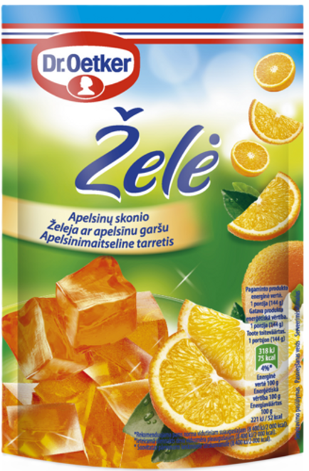 Dr. Oetker Želeja ar Apelsīnu garšu (72 g)