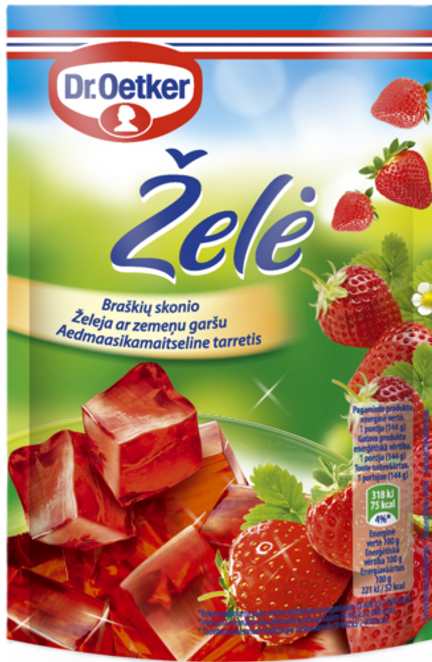 Dr. Oetker Želeja ar Zemeņu garšu (72 g)