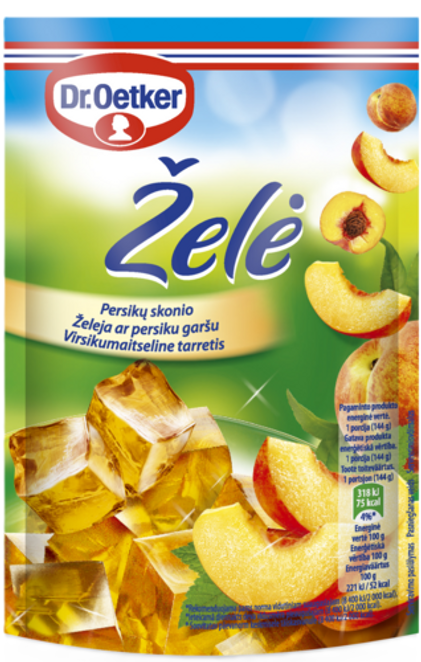Dr. Oetker Želeja ar Persiku garšu (72 g)