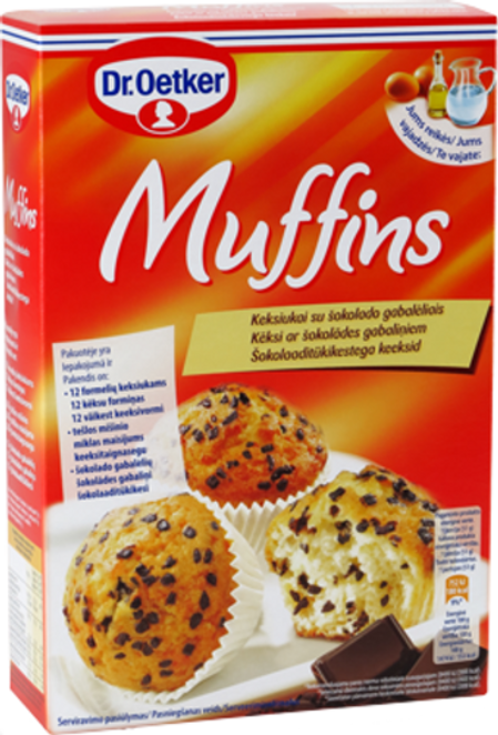 Dr. Oetker Kēksiņi ar šokolādes gabaliņiem