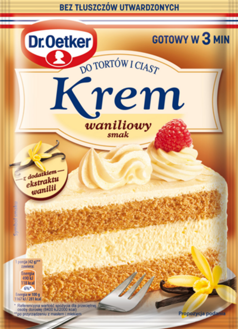 Dr. Oetker Krēms tortei ar vaniļas garšu 105g