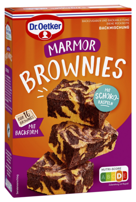 Dr. Oetker Miltu maisījums marmora kūkai ar šokolādes skaidiņām pagatavošanai