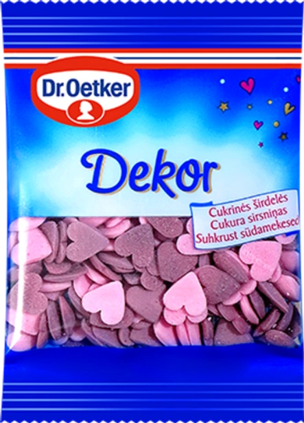 Dr. Oetker sirds formas cukura rotājumi